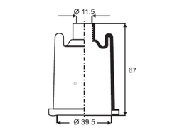 [11316] CAPUCHON PRECAP LARGO M/V PEUGEOT 504/505/405 PARTNER/306 CITROEN
